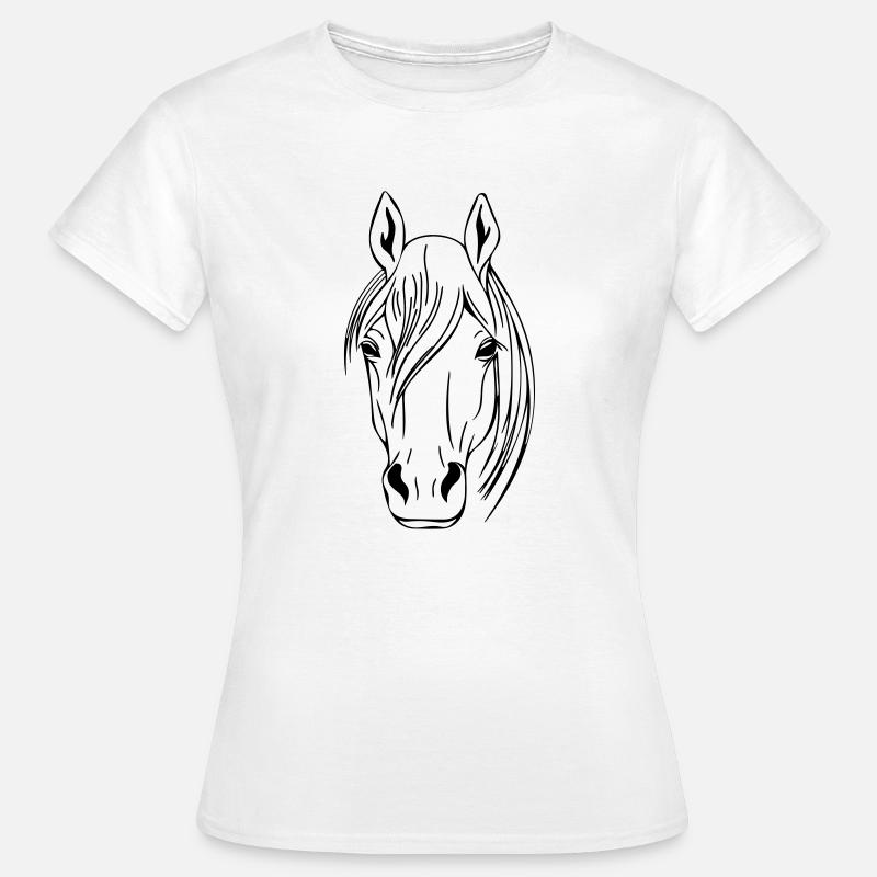 Horse head vector - Women's T-Shirt - white