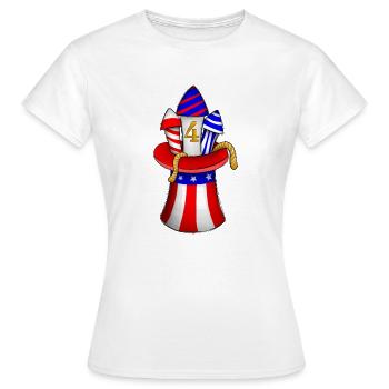 American Fireworks - Women's T-Shirt - white - Front - AI Model Female 172 dark (172cm)
