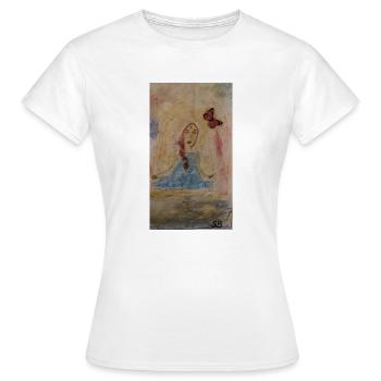 La force réside dans la tranquillité - T-shirt Femme - blanc - Devant - AI Model Female 172 dark (172cm)