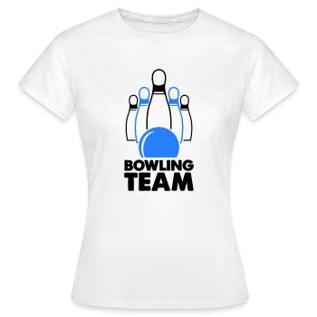 Équipe de bowling - T-shirt Femme - blanc - Devant - AI Model Female 172 dark (172cm)