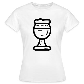 Bière - T-shirt Femme - blanc - Devant - AI Model Female 172 dark (172cm)