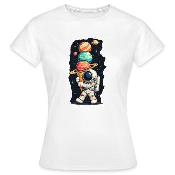 ASTRONAUTE - T-shirt Femme - blanc - Devant - AI Model Female 172 dark (172cm)