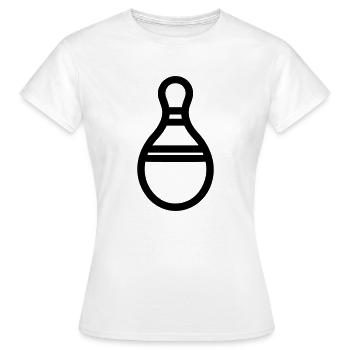 Quille de Bowling - Frauen T-Shirt - Weiß - Vorne - AI Model Female 172 dark (172cm)