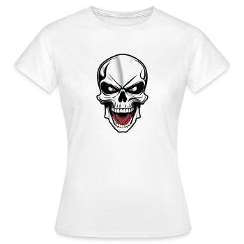 Rockmusik Totenkopf - Frauen T-Shirt - Weiß - Vorne - AI Model Female 172 dark (172cm)
