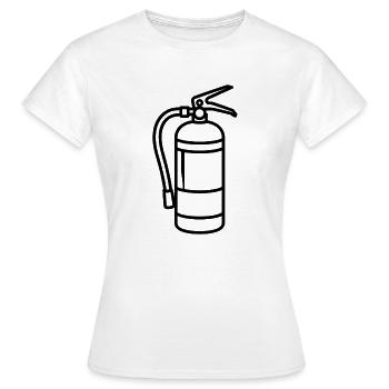 extincteur - T-shirt Femme - blanc - Devant - AI Model Female 172 dark (172cm)