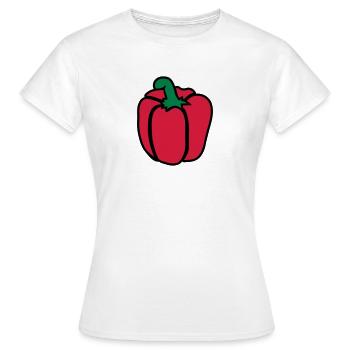 Paprika - Frauen T-Shirt - Weiß - Vorne - AI Model Female 172 dark (172cm)