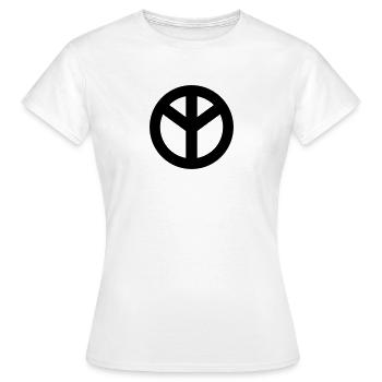 Peace - T-shirt Femme - blanc - Devant - AI Model Female 172 dark (172cm)