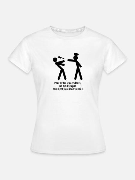 accident travail - T-shirt Femme - blanc