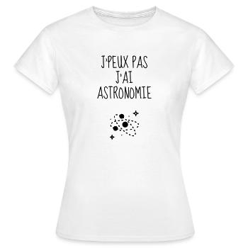 Astronomie / Astronome / Astronomy / Astronomer - T-shirt Femme - blanc - Devant - AI Model Female 172 dark (172cm)