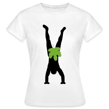 Adam fait le poirier - T-shirt Femme - blanc - Devant - AI Model Female 172 dark (172cm)