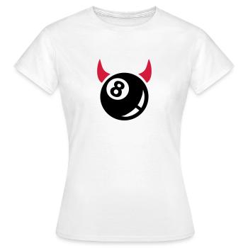 Billard - Frauen T-Shirt - Weiß - Vorne - AI Model Female 172 dark (172cm)