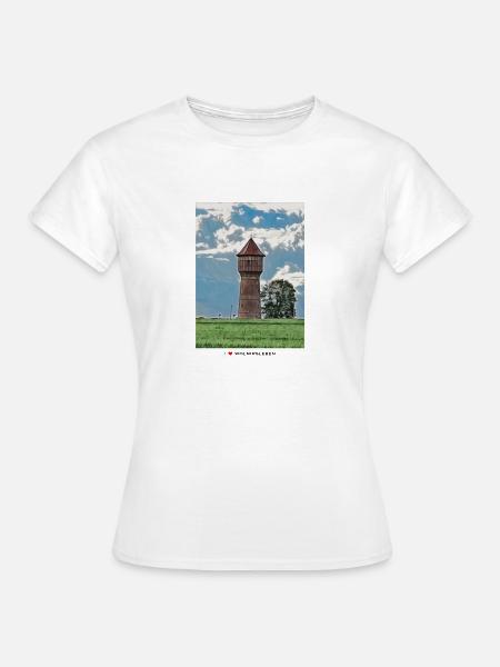 Wasserturm heller Stoff - Frauen T-Shirt - Weiß