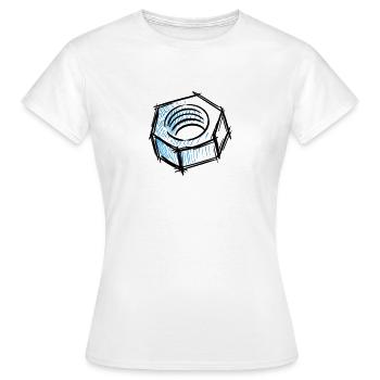 Screw nut, screw, tool - Women's T-Shirt - white - Front - AI Model Female 172 dark (172cm)