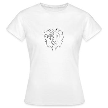 Tete de lion stylisée - T-shirt Femme - blanc - Devant - AI Model Female 172 dark (172cm)