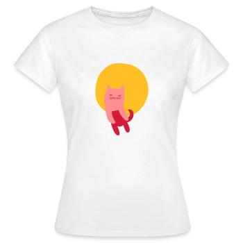 süsse Katze Punkt - Frauen T-Shirt - Weiß - Vorne - AI Model Female 172 dark (172cm)