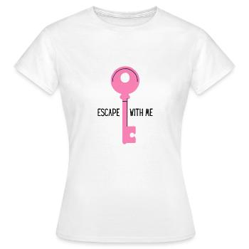Key - escape with me - pink - Frauen T-Shirt - Weiß - Vorne - AI Model Female 172 dark (172cm)