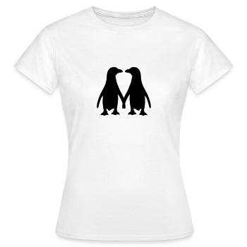 Manchot - T-shirt Femme - blanc - Devant - AI Model Female 172 dark (172cm)