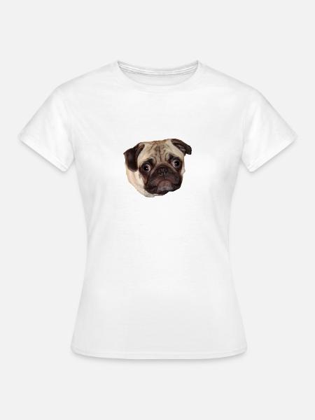 Pug - Frauen T-Shirt - Weiß