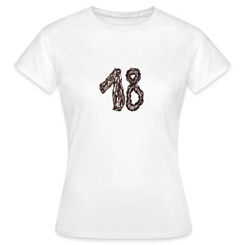 18 - T-shirt Femme - blanc - Devant - AI Model Female 172 dark (172cm)