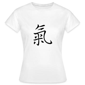 Japanisches/ Chinesisches Schriftzeichen "Qi, Chi" - Frauen T-Shirt - Weiß - Vorne - AI Model Female 172 dark (172cm)
