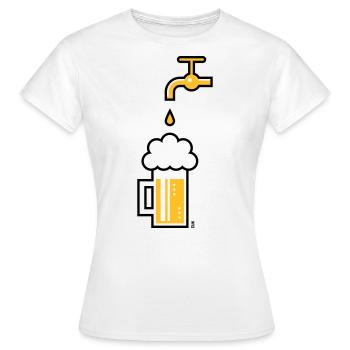Robinet de chope à bière (Chope à bière Chope à bière / 2C) - T-shirt Femme - blanc - Devant - AI Model Female 172 dark (172cm)
