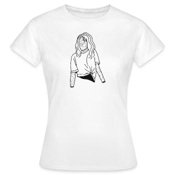Belle fille - T-shirt Femme - blanc - Devant - AI Model Female 172 dark (172cm)