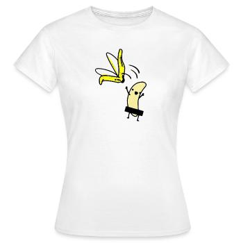 Banane ohne Schale - Frauen T-Shirt - Weiß - Vorne - AI Model Female 172 dark (172cm)