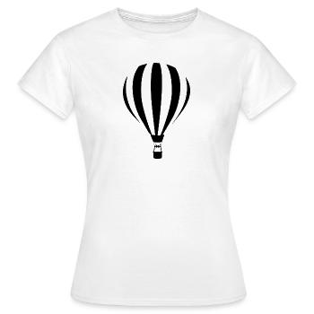 Heißluftballon Illustration - Frauen T-Shirt - Weiß - Vorne - AI Model Female 172 dark (172cm)