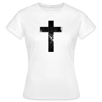 Croix Grunge Croix / Croix - T-shirt Femme - blanc - Devant - AI Model Female 172 dark (172cm)
