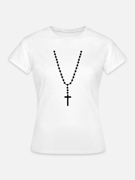 Halskette Hip Hop - Frauen T-Shirt - Weiß