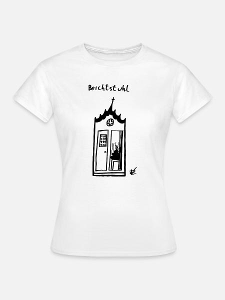 Beichtstuhl - Frauen T-Shirt - Weiß