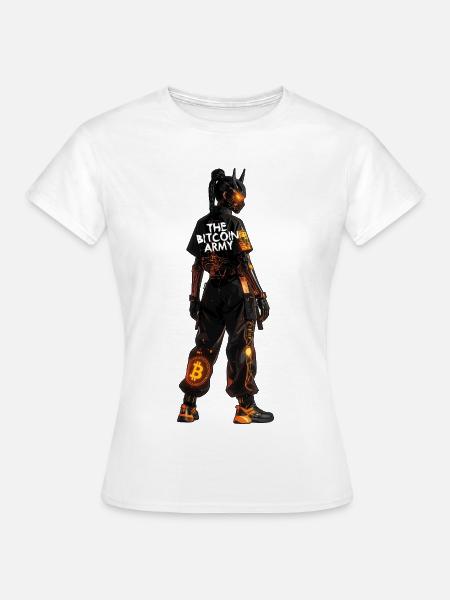 Bitcoin Bazooka – Die Bitcoin-Armee – Samurai 02 - Frauen T-Shirt - Weiß