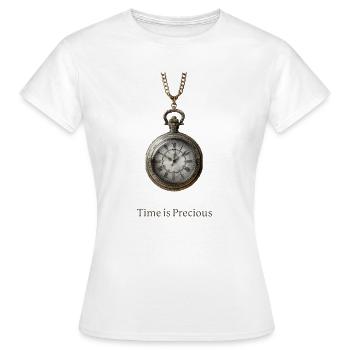 Antique bronze pocket clock - Women's T-Shirt - white - Front - AI Model Female 172 dark (172cm)