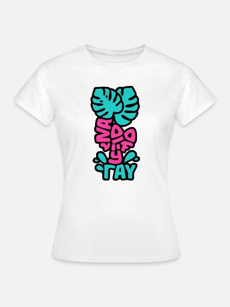 Vacay Vibes Schriftzug Grafik - Frauen T-Shirt - Weiß