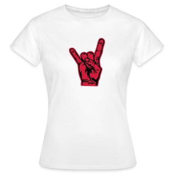 rock on - Women's T-Shirt - white - Front - AI Model Female 172 dark (172cm)
