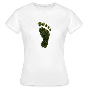 Empreinte écologique - T-shirt Femme - blanc - Devant - AI Model Female 172 dark (172cm)