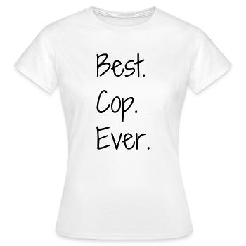 Police / Policier / Flic / Sécurité - T-shirt Femme - blanc - Devant - AI Model Female 172 dark (172cm)