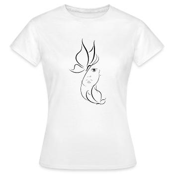 Âme papillon - T-shirt Femme - blanc - Devant - AI Model Female 172 dark (172cm)