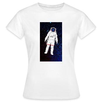 Astronaute en combinaison spatiale - T-shirt Femme - blanc - Devant - AI Model Female 172 dark (172cm)