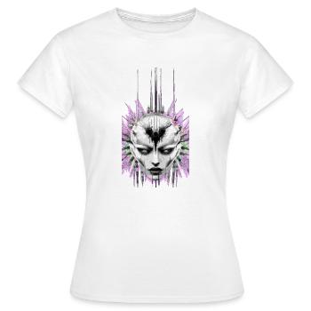 Cyber (Cyber) - Frauen T-Shirt - Weiß - Vorne - AI Model Female 172 dark (172cm)