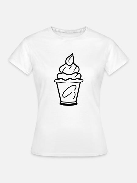 Eisbecher - Frauen T-Shirt - Weiß