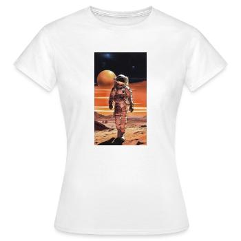 Le Dernier Martien - T-shirt Femme - blanc - Devant - AI Model Female 172 dark (172cm)