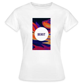 Beast Motivational: Entfessle deine innere Kraft - Frauen T-Shirt - Weiß - Vorne - AI Model Female 172 dark (172cm)