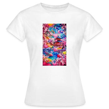 beautiful place - T-shirt Femme - blanc - Devant - AI Model Female 172 dark (172cm)