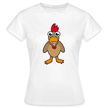 Hahn Huhn Hühner Hühnerstall Federvieh Eier Bauer - Frauen T-Shirt - Weiß - Vorne - AI Model Female 172 dark (172cm)