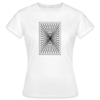 Geometrisches Rechteck - Frauen T-Shirt - Weiß - Vorne - AI Model Female 172 dark (172cm)