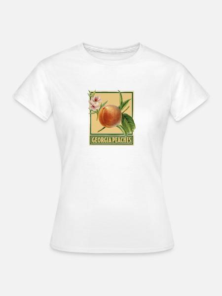 Georgia Pfirsiche / Sommerdesign - Frauen T-Shirt - Weiß