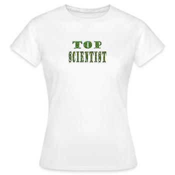 Top Scientist Texture Verte - T-shirt Femme - blanc - Devant - AI Model Female 172 dark (172cm)