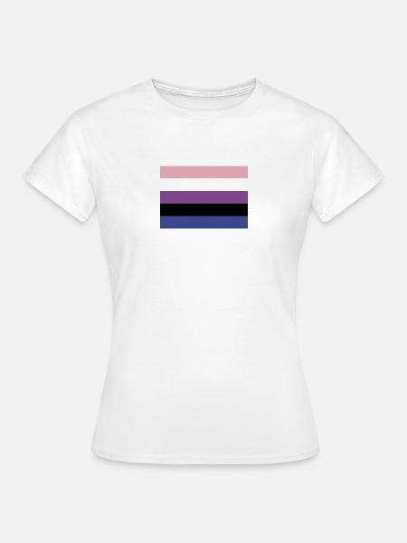 Genderfluid Pride Flag - Frauen T-Shirt - Weiß