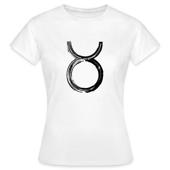 Zodiac Design TAURUS (Stier) - Frauen T-Shirt - Weiß - Vorne - AI Model Female 172 dark (172cm)